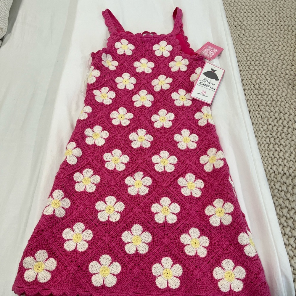 Rare Editions Pink Sundress with Spaghetti Straps